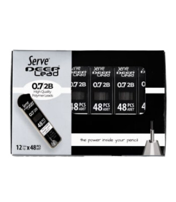 Serve Deep Mekanik Kalem Ucu (0.7 mm) 2B // Metalik Siyah