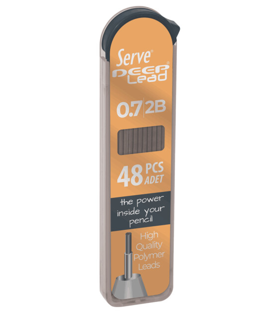 Serve Deep Mekanik Kalem Ucu (0.7 mm) 2B // Hardal Sarısı