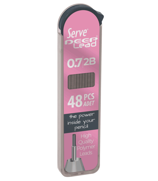 Serve Deep Mekanik Kalem Ucu (0.7 mm) 2B // Şeker Pembe