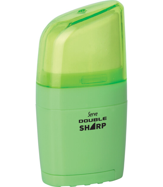 Serve Double Sharp Silgi + Kalemtıraş // Elma Yeşili
