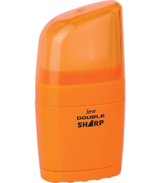 Serve Double Sharp Silgi + Kalemtıraş // Turuncu