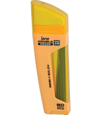 Serve Double Min + Kurşun Kalem Ucu - Silgi (0.5 mm) // Hardal Sarı