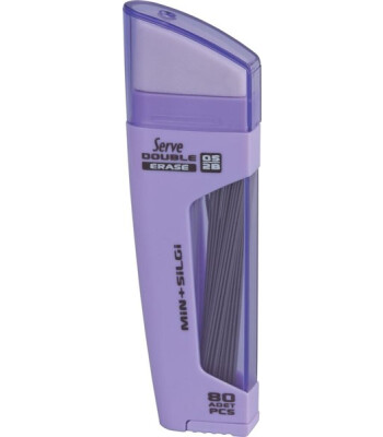 Serve Double Min + Kurşun Kalem Ucu - Silgi (0.5 mm) // Lavanta