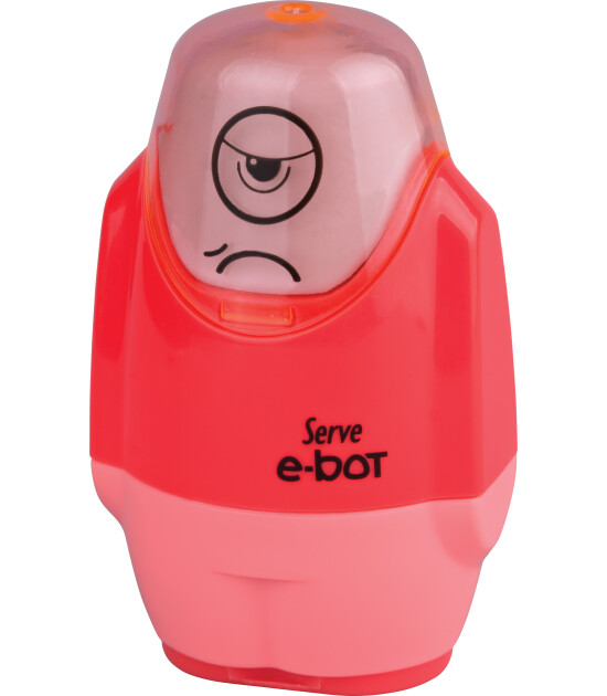 Serve E-Bot Silgili Kalemtıraş // Fosforlu Kırmızı