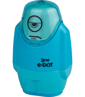 Serve E-Bot Silgili Kalemtıraş // Fosforlu Mavi