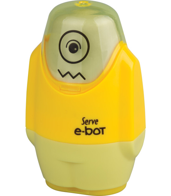 Serve E-Bot Silgili Kalemtıraş // Fosforlu Sarı
