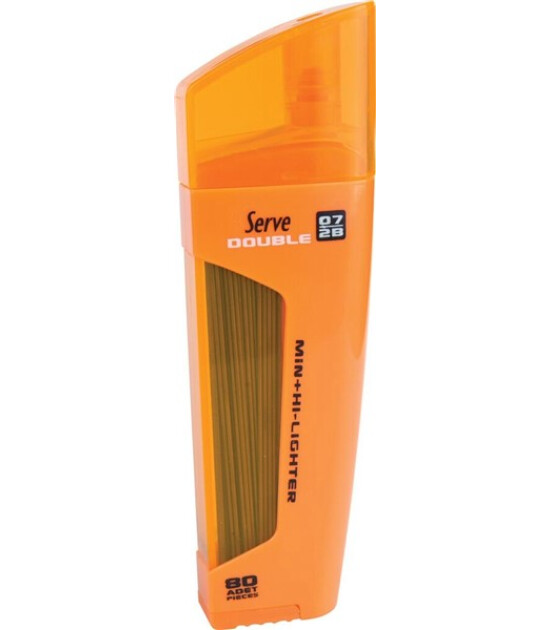 Serve Double Min + Kurşun Kalem Ucu - Silgi (0.7 mm) // Turuncu