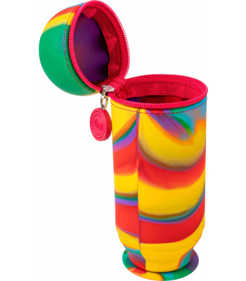 Serve Hoop-Up Kalem Kutu Mermer Desen // Kırmızı