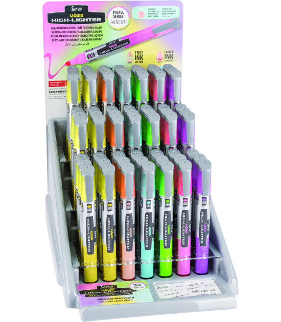 Serve Likit Pastel Kalem Karışık (63 Adet)