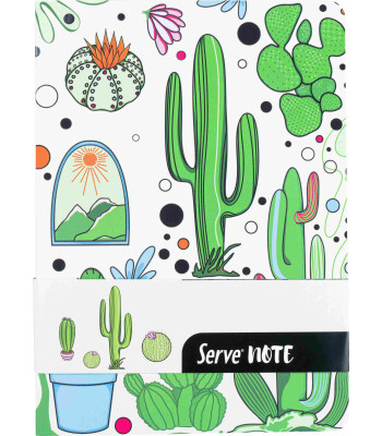 Serve Note Defter Doğa Desenli // Elma Yeşili