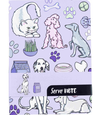 Serve Note Defter Doğa Desenli // Lavanta