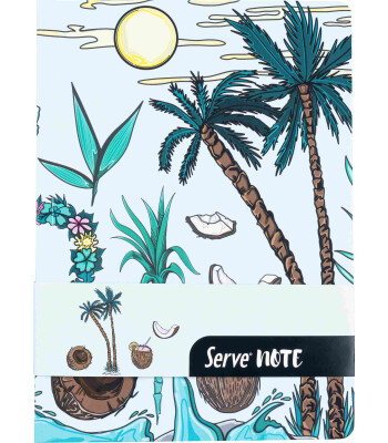 Serve Note Defter Doğa Desenli // Nane Yeşili