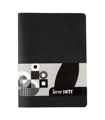 Serve Note Defter Çizgili // Siyah