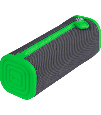 Serve Prismo Kare Kalem Kutu // Koyu Gri - Fosforlu Yeşil