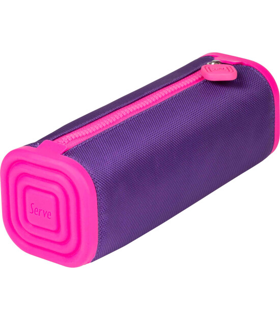 Serve Prismo Kare Kalem Kutu // Mor - Fosforlu Pembe