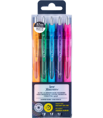 Serve x Berry Jel Kalem Yuvarlak Uç 5 Adet (0.7 mm)