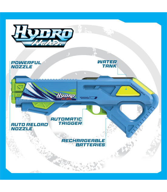 Silverlit Hydro M.A.D. Elektrikli Su Tabancası Mavi 81150