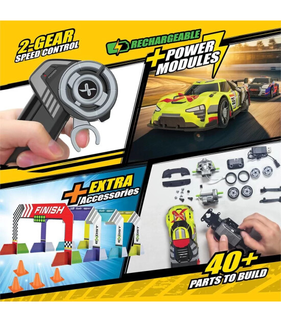 Silverlit Exost Build 2 Drive Kumandalı B&uuml;y&uuml;k Yarış Seti (2 Ara&ccedil;)
