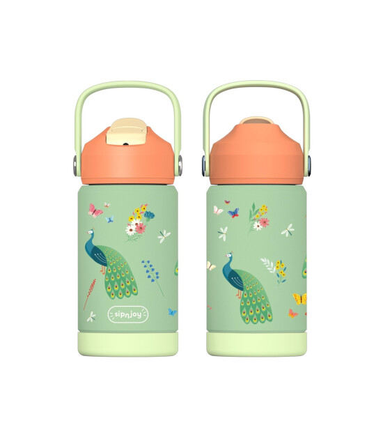 Sipnjoy FlipSip Çocuk Su Termosu (360 ml) // Peacock Queen