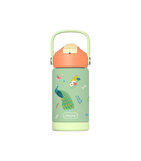 Sipnjoy FlipSip Çocuk Su Termosu (360 ml) // Peacock Queen