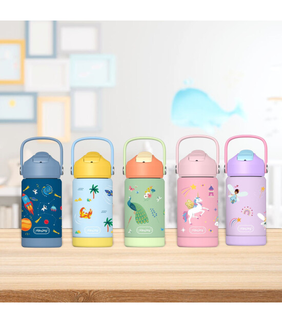 Sipnjoy FlipSip Çocuk Su Termosu (360 ml) // Star Explorer