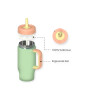 Sipnjoy HandleHug Tumbler Termos Pipetli Suluk (550 ml) // Pembe