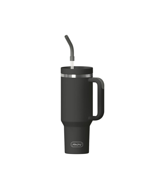 Sipnjoy Tumbler Termos Pipetli Suluk (1200 ml) // Siyah