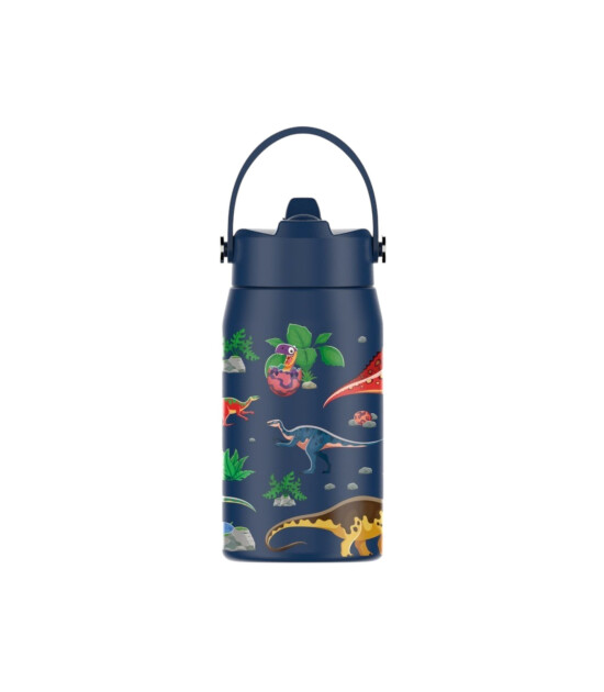 Sipnjoy Lil'Straw Çocuk Su Termosu (420 ml) // Dino Roar