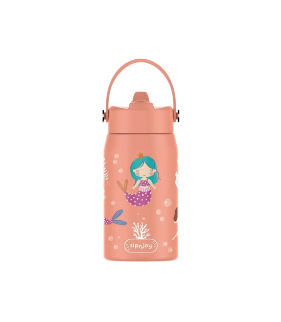 Sipnjoy Lil'Straw Çocuk Su Termosu (420 ml) // Mermaid Dream