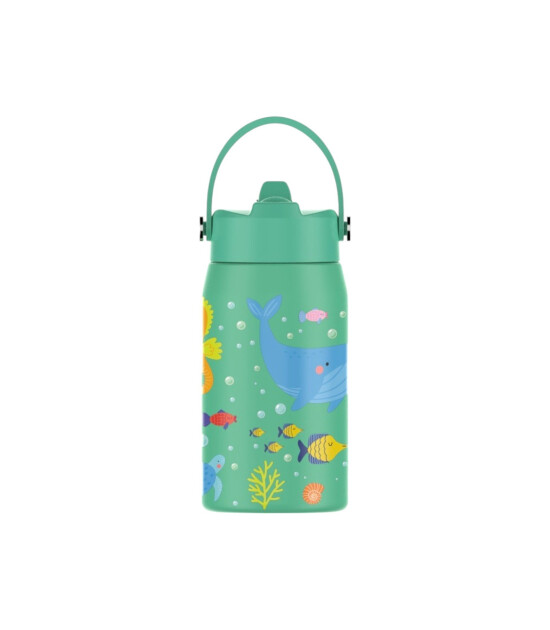 Sipnjoy Lil'Straw Çocuk Su Termosu (420 ml) // Ocean Whispers