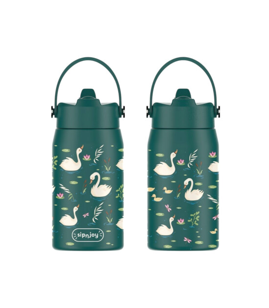 Sipnjoy Lil'Straw Çocuk Su Termosu (420 ml) // Swan Harmony
