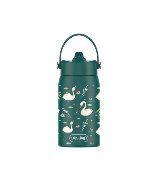 Sipnjoy Lil'Straw Çocuk Su Termosu (420 ml) // Swan Harmony