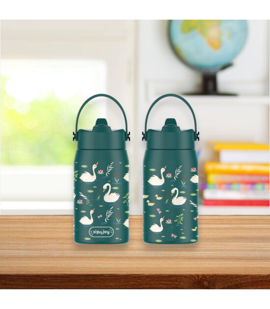 Sipnjoy Lil'Straw Çocuk Su Termosu (420 ml) // Swan Harmony