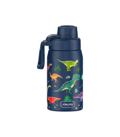 Sipnjoy WideWonder Çocuk Su Termosu (420 ml) // Dino Roar