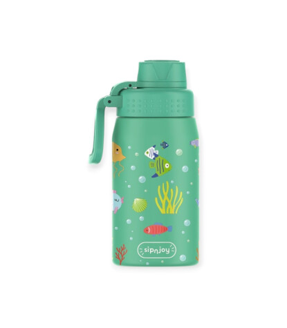 Sipnjoy WideWonder Çocuk Su Termosu (420 ml)  // Ocean Whispers