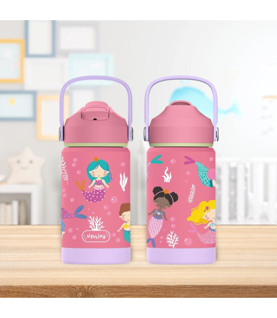 Sipnjoy FlipSip Çocuk Su Termosu (360 ml) // Mermaid Dream
