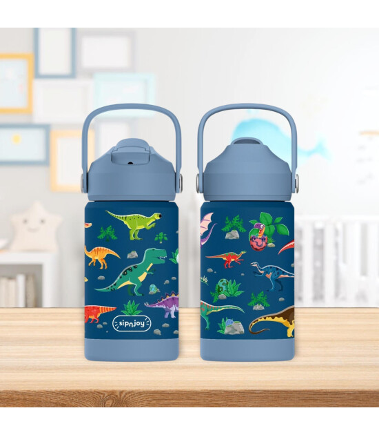 Sipnjoy FlipSip Çocuk Su Termosu (360 ml) // Dino Roar