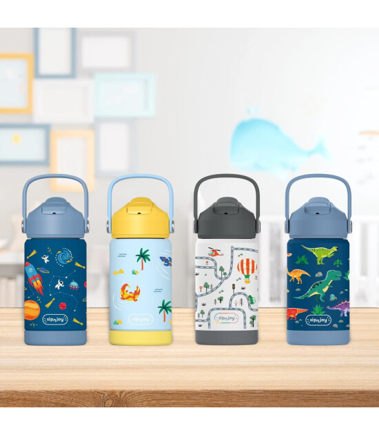 Sipnjoy FlipSip Çocuk Su Termosu (360 ml) // Adventure Trails
