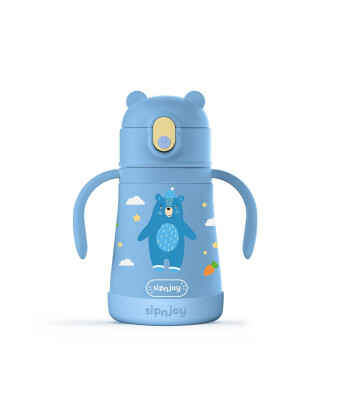 Sipnjoy SippyPals Çocuk Su Termosu (360 ml) // Koyu Mavi