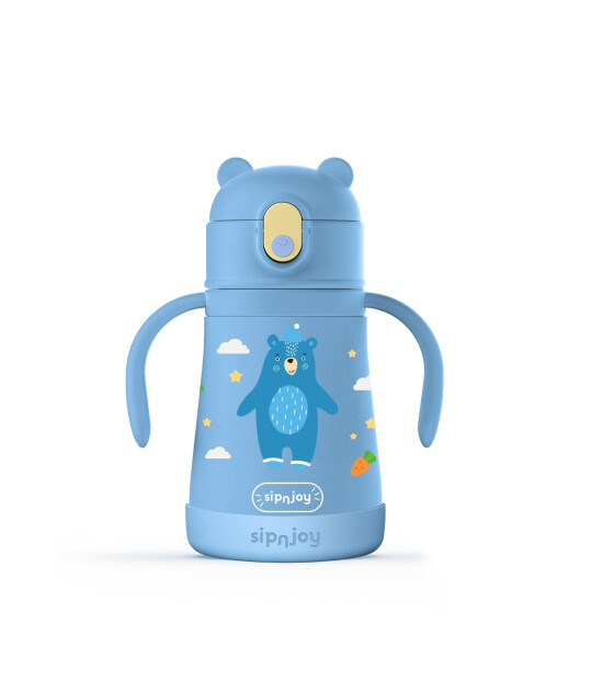 Sipnjoy SippyPals &Ccedil;ocuk Su Termosu (360 ml) // Koyu Mavi