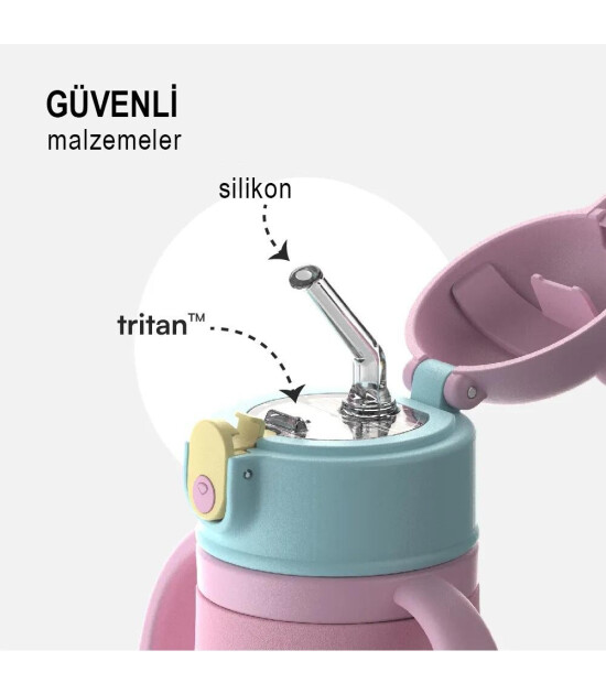 Sipnjoy SippyPals &Ccedil;ocuk Su Termosu (360 ml) // Koyu Mavi