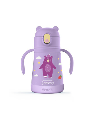 Sipnjoy SippyPals Çocuk Su Termosu (360 ml) // Mor