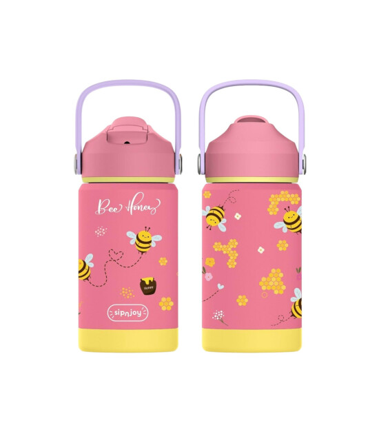 Sipnjoy FlipSip &Ccedil;ocuk Su Termosu (360 ml) // Bee Honey