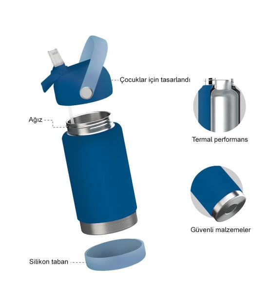 Sipnjoy FlipSip &Ccedil;ocuk Su Termosu (360 ml) // Swan Harmony