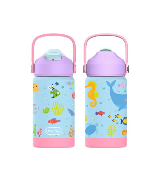 Sipnjoy FlipSip &Ccedil;ocuk Su Termosu (360 ml) // Ocean Whispers