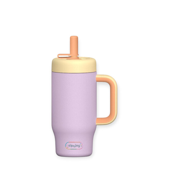 Sipnjoy HandleHug Tumbler Termos Pipetli Suluk (550 ml) // Lila