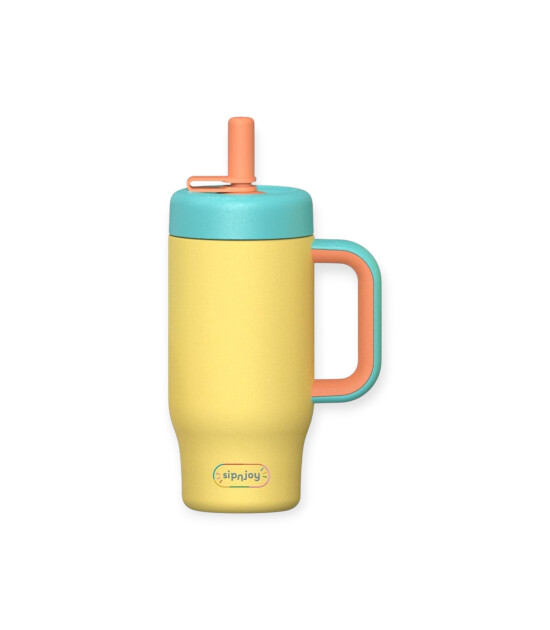 Sipnjoy HandleHug Tumbler Termos Pipetli Suluk (550 ml) // Limon