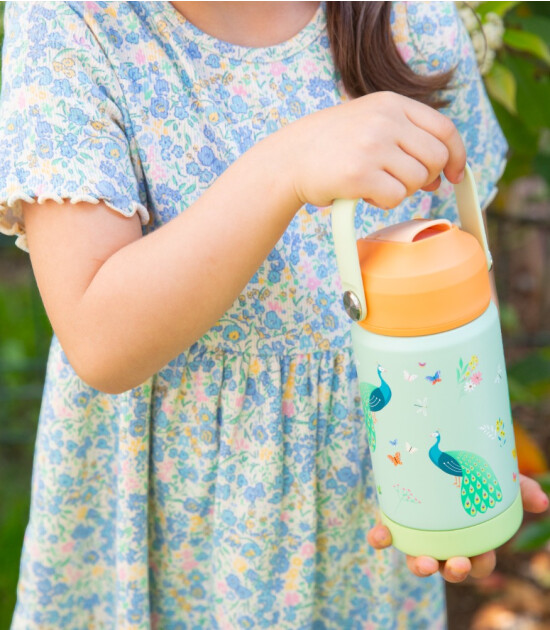 Sipnjoy FlipSip &Ccedil;ocuk Su Termosu (360 ml) // Peacock Queen