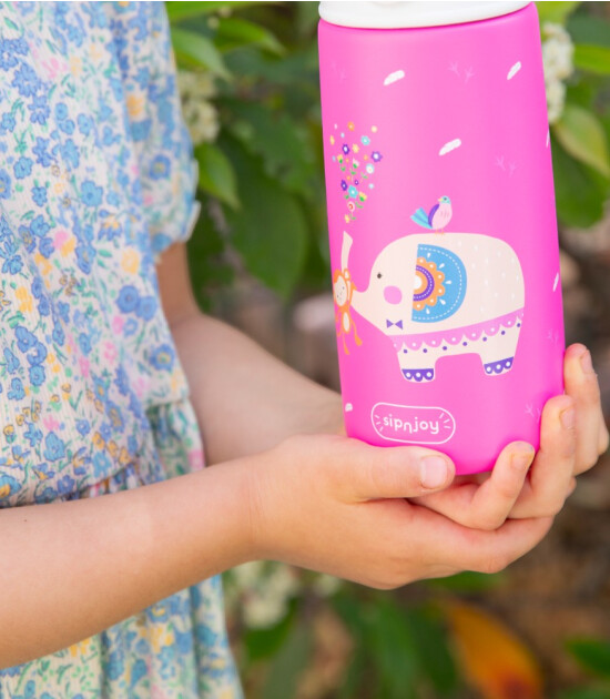 Sipnjoy SipSquad &Ccedil;ocuk Su Termosu (480 ml) // Jolly Elephant