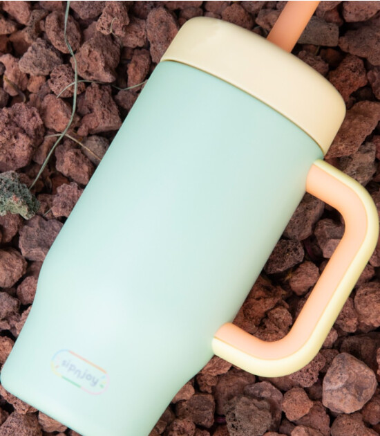 Sipnjoy HandleHug Tumbler Termos Pipetli Suluk (550 ml) // Mint